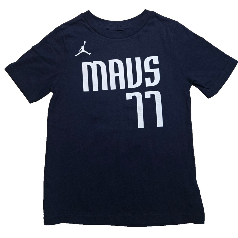 Nike Jordan‎ Boys' Luka Doncic Dallas Mavericks T-Shirt M 5-6 Blue NWT